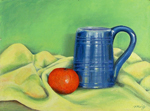 Blue Mug and Tangerine